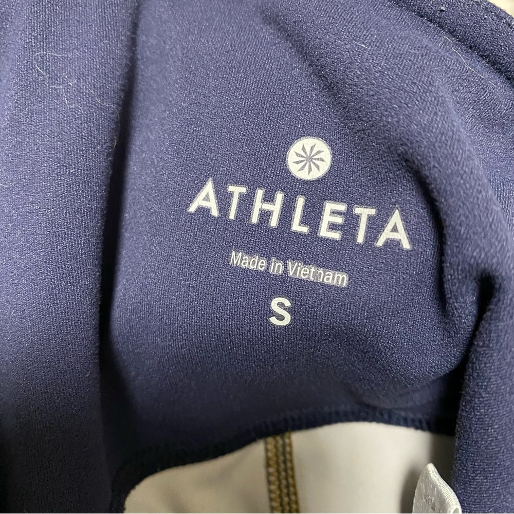 Athleta Distortion Solution navy multi print athletic leggings size small - Picture 5 of 5